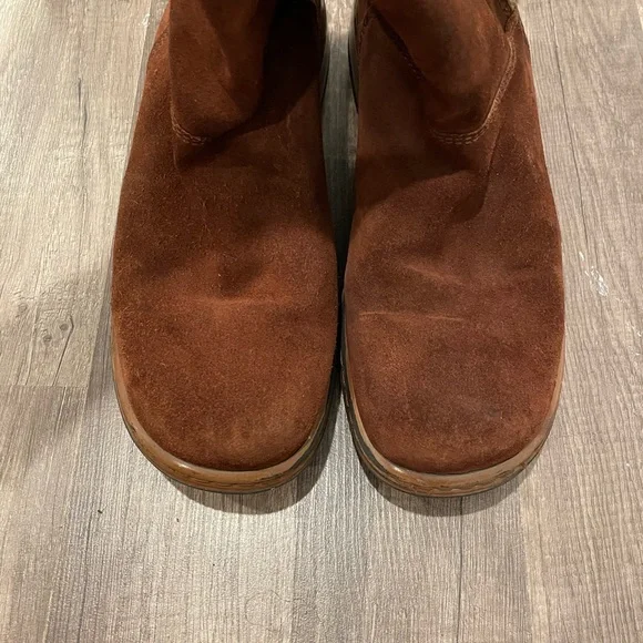 Dansko Fyodora Tribal Western Brown Suede Mid Calf Faux Fur Boots - Picture 10 of 12